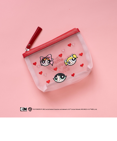 パワーパフガールズ刺繍チュールポーチ