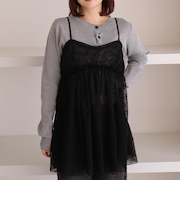 レースギャザーキャミチュニック