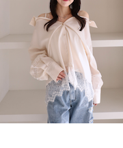 レースコンビ２ｗａｙオフショルシャツ