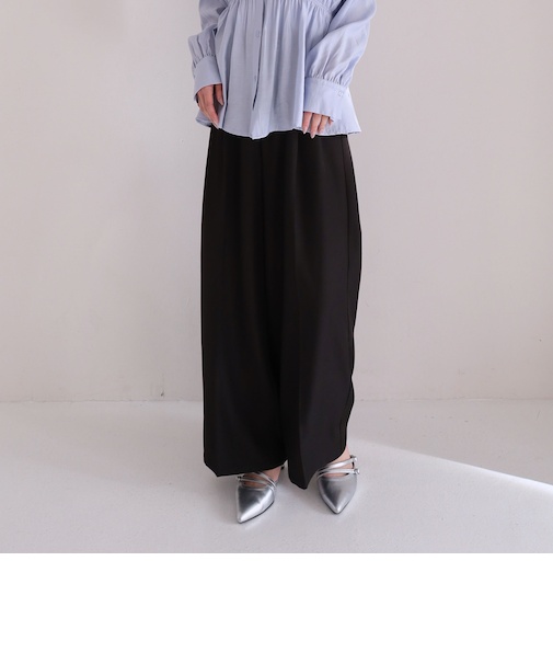 【ONかわ】ウォッシャブルベルト付きスラックス