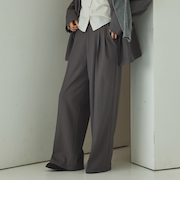 【ＯＮかわ】ウォッシャブルベルト付きスラックス