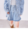 デニムプリーツミニスカート