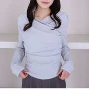 【ＯＮかわ】クロスタックドレープオフショルカットＴＯＰＳ