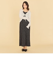 レーストリム花柄キャミワンピース