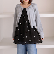 花柄刺繍ミニキャミワンピース