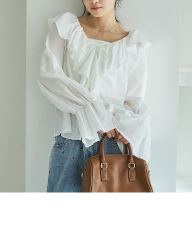 ラッフルフリルブラウス