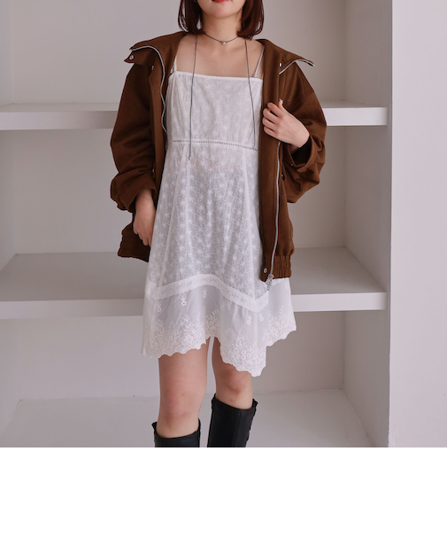 イレヘムスカラップミニキャミワンピース