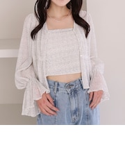 ドットアソート楊柳ブラウスアンサンブル