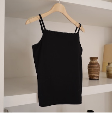 カップ付きハリヌキカットキャミソール