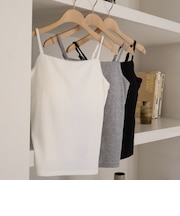 カップ付きハリヌキカットキャミソール