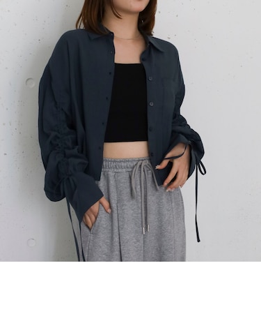 ドロストスリーブショートシャツ