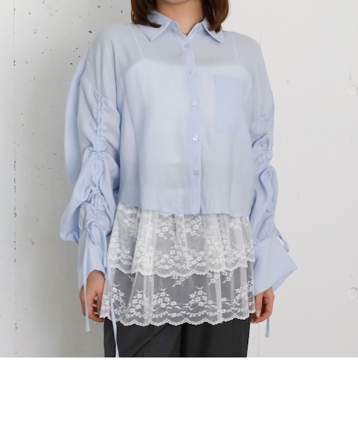 ドロストスリーブショートシャツ