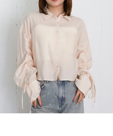 ドロストスリーブショートシャツ