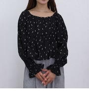 花柄２ｗａｙオフショルブラウス