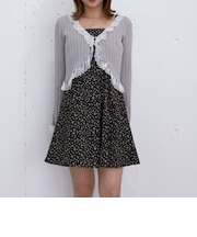 花柄ドロストミニキャミOP