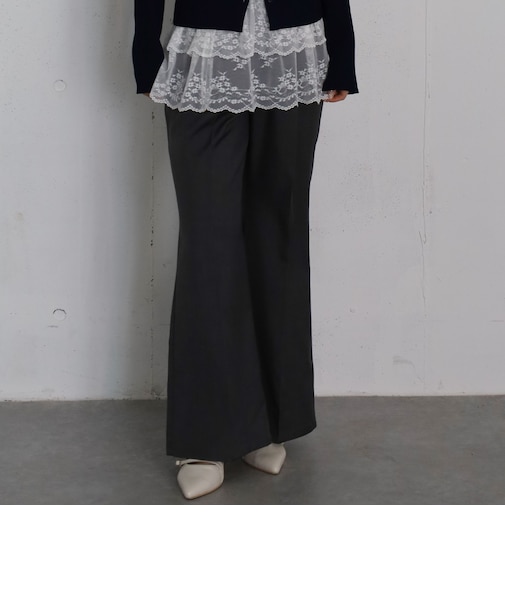 レース付きセミフレアスラックス