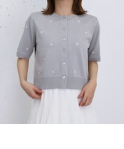 スパンコール刺繍ニットカーディガン