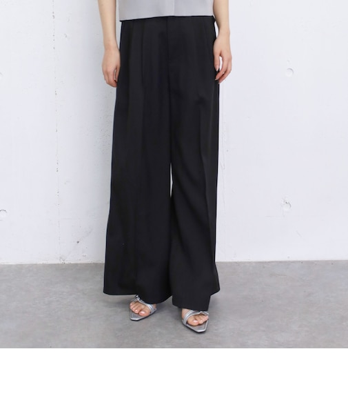 バックリボンタックワイドスラックス