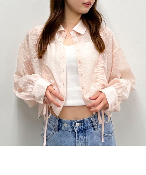 シアードットドロストシャツ