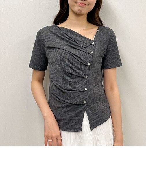 【ＯＮかわ】アシメタックボタンカットＴＯＰＳ　５Ｓ