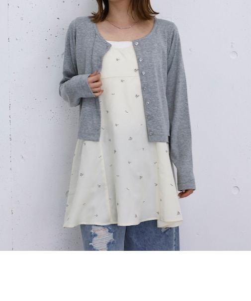 花柄刺繍ミニキャミＯＰ