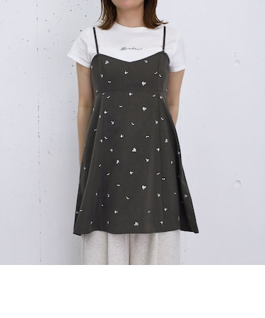 花柄刺繍ミニキャミＯＰ