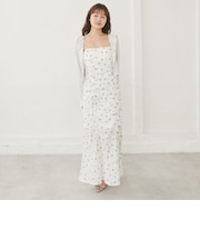 花柄アシメドロストキャミワンピース