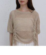 ラメメッシュドロストニット５Ｓプルオーバー