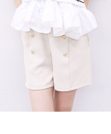 金釦コンパクトショートパンツ