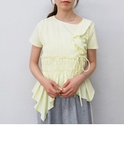 アシメギャザーフリルTEE