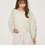 アシメドロストラメメッシュニットプルオーバー