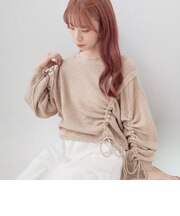 アシメドロストラメメッシュニットプルオーバー
