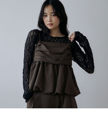 フロッキードットアソートカットレースＴＯＰＳ