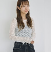 フロッキードットアソートカットレースTOPS