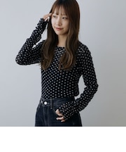 フロッキードットアソートカットレースＴＯＰＳ