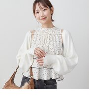 アメスリフリルブラウス×ニットボレロＳＥＴ