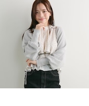 アメスリフリルブラウス×ニットボレロSET