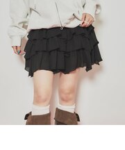 配色メローラウンドフリルミニSK