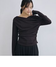 【ONかわ】タックドレープオフショルスラブカットTOPS