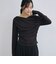 【ＯＮかわ】タックドレープオフショルスラブカットＴＯＰＳ