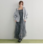 ラッフルチュールキャミワンピース