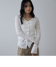 【ONかわ】カットレースフロントタックTOPS