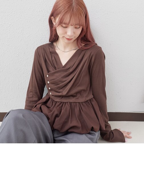 【ＯＮかわ】タックドレープバルーンドッキングＴＯＰＳ