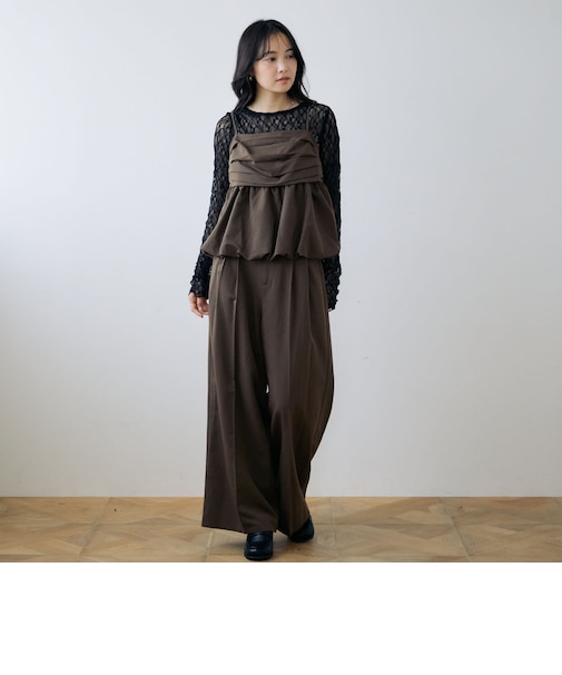 【ＯＮかわ】バルーンペプラムビスチェ×スラックスＳＥＴ
