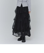 タックドレープチュールスカート