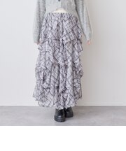 タックドレープチュールスカート