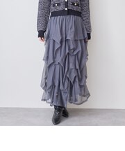 タックドレープチュールスカート