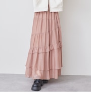 シャイニー楊柳アシメティアードスカート
