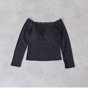 レーストリムカップ付オフショルＴＯＰＳ