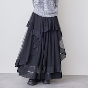 ラッフルボリュームチュールスカート